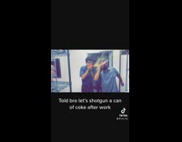 Coworkers shotgun coke fail 