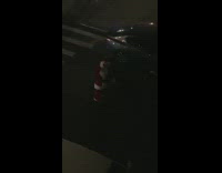 Santa greets neighbors 