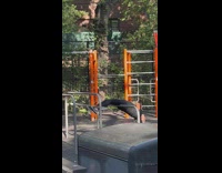 Woman do exercise at the park in the afternoon 