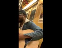 Denim jacket performer guitar black shirt train 