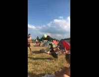 Guy dog pass ball back and forth 