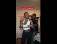 Guy copies girls dance move fart noise