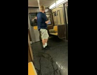 Train passenger yells at guy to move away 