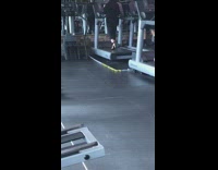 KaleSaladIG - Woman walks treadmill high heels gym