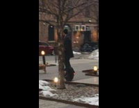 Guy carries side table while riding on unicycle 