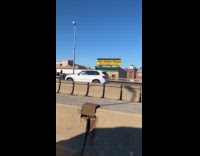 Man rides motorcycle counterflow on the road