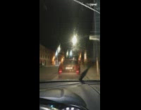 Ice forms fast on the windshield of the filmers car