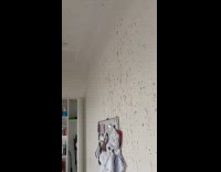 Protein shake left on the sink exploded