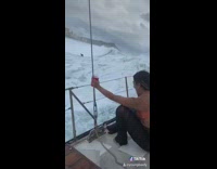 BitchMP - girl slides from other side of boat