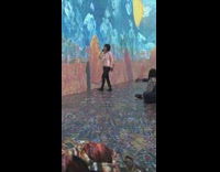 Girl white long sleeves van gogh exhibit part 3