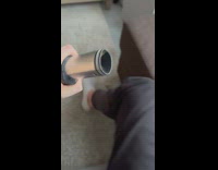 Leaf stuck in vacuum tube spin fast