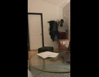 Girl falls off black ottoman fail 