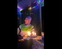 Guy dressed as buzz lightyear for birthday part 2