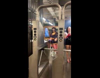 Collab Subway_Creatures - Man as Mona Lisa on Halloween 