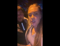 Woman pranks friend and pushes him into bush