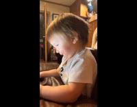 Toddler babbling question to mom