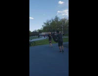 Two guys carry stick guy hanging pt 1