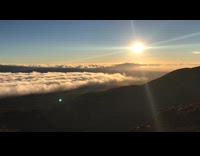 Time lapse video sunset on Hawaii island