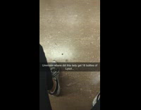 Lady red cart lysol spray bottles subway