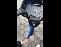 Collab WINY - Woman on bike show tortoise crawl on sidewalk