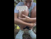 Girl sits on swing and rope breaks 