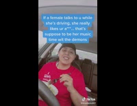 What it means if she talks to you while shes driving 