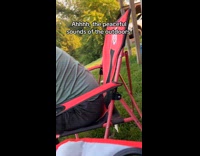 Couple on quiet outdoors hears loud breathing of dog