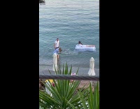 Collab IITW - Woman lie down on bed at beach