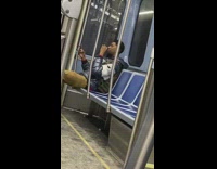 Guy smokes blunt weed on subway and films himself