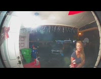 Home security camera mom throws elf 