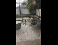 Raining hail in Los Angeles