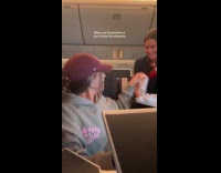 Woman almost got used towels on business class 