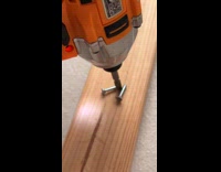 Screw spins around the magnetic drill bit