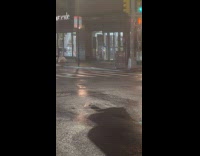 Sewer lid open and close by steam