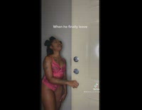 Woman waits for man to leave before farting 