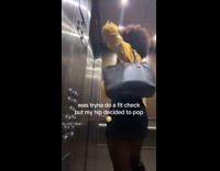 Woman posing hips popping 