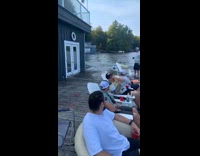 Man Got Stuck as He Jumps in Water