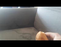 Pizza pocket steam comes out when squeezed