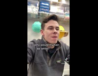Student asks teacher why hair isnt white 