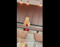 Blonde woman red lingerie apartment lounge lights