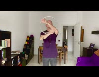 Guy uses magic to interlock metal rings 