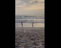IITW - Woman dances on beach sunset video