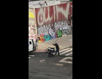 Man Slams Furniture on Street 