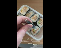 Collab BitchIG2 - Using syringes for soy sauce on sushi