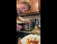 Guy tries to cook pizza in toaster oven