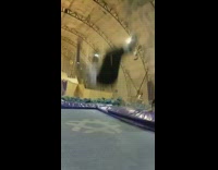 Guy does backflip on trampoline lands on face 