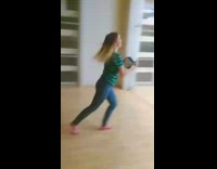 Girl throws ball gets hit fail 