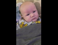 Baby boy nods and says yes 