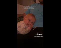 Collab ClipsIG - Baby on Mans Lap Smiles as it Watch