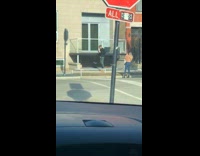 guy black jacket picture brown house